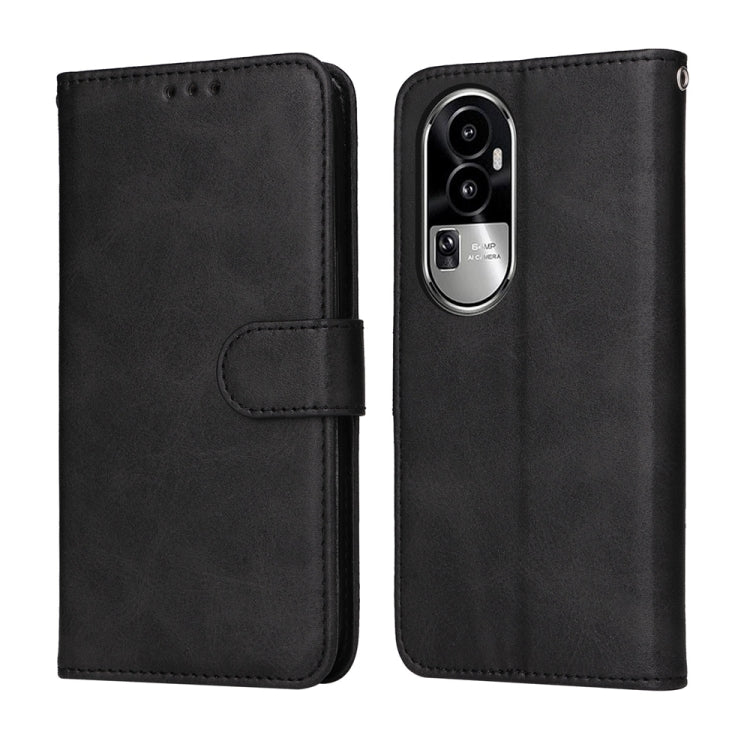 เคสโทรศัพท์หนังพลิกเนื้อลูกวัวคลาสสิก, For OPPO A58 4G, For OPPO Reno10 5G / Reno10 Pro 5G Global, For OPPO A78 4G, For OPPO Find X8 Pro, For OPPO Find X6 Pro, For OPPO Find X6, For OPPO A1 5G, For OPPO A79 5G