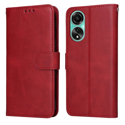 เคสโทรศัพท์หนังพลิกเนื้อลูกวัวคลาสสิก, For OPPO A58 4G, For OPPO Reno10 5G / Reno10 Pro 5G Global, For OPPO A78 4G, For OPPO Find X8 Pro, For OPPO Find X6 Pro, For OPPO Find X6, For OPPO A1 5G, For OPPO A79 5G