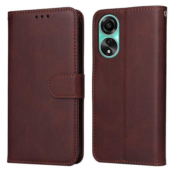 เคสโทรศัพท์หนังพลิกเนื้อลูกวัวคลาสสิก, For OPPO A58 4G, For OPPO Reno10 5G / Reno10 Pro 5G Global, For OPPO A78 4G, For OPPO Find X8 Pro, For OPPO Find X6 Pro, For OPPO Find X6, For OPPO A1 5G, For OPPO A79 5G