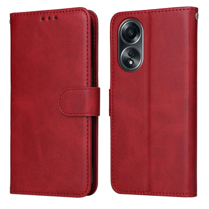 เคสโทรศัพท์หนังพลิกเนื้อลูกวัวคลาสสิก, For OPPO A58 4G, For OPPO Reno10 5G / Reno10 Pro 5G Global, For OPPO A78 4G, For OPPO Find X8 Pro, For OPPO Find X6 Pro, For OPPO Find X6, For OPPO A1 5G, For OPPO A79 5G