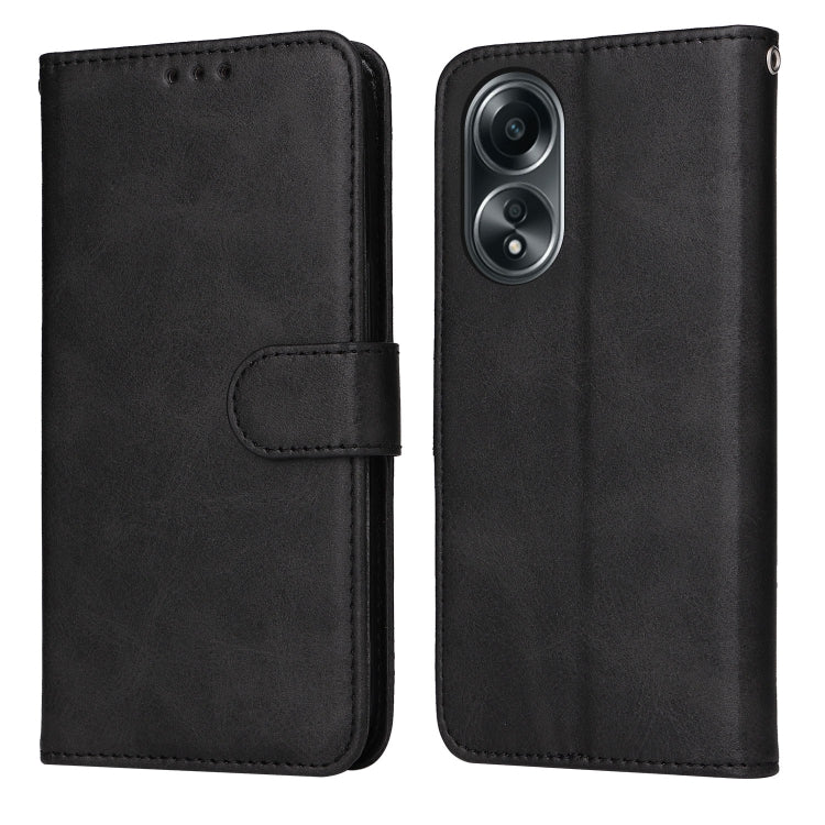 เคสโทรศัพท์หนังพลิกเนื้อลูกวัวคลาสสิก, For OPPO A58 4G, For OPPO Reno10 5G / Reno10 Pro 5G Global, For OPPO A78 4G, For OPPO Find X8 Pro, For OPPO Find X6 Pro, For OPPO Find X6, For OPPO A1 5G, For OPPO A79 5G