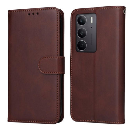 เคสโทรศัพท์หนังพลิกเนื้อลูกวัวคลาสสิก, For Realme 16 Pro+ 5G, For Realme 16 Pro 5G, For Realme 15x 5G India / Realme C85 5G, For Realme C85 Pro 4G, For Realme 15T 5G, For Realme Narzo 80 Lite 4G / C71 India, For Realme 15 5G / Realme 15 Pro 5G         ...