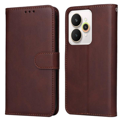 เคสโทรศัพท์หนังพลิกเนื้อลูกวัวคลาสสิก, For Realme 16 Pro+ 5G, For Realme 16 Pro 5G, For Realme 15x 5G India / Realme C85 5G, For Realme C85 Pro 4G, For Realme 15T 5G, For Realme Narzo 80 Lite 4G / C71 India, For Realme 15 5G / Realme 15 Pro 5G         ...