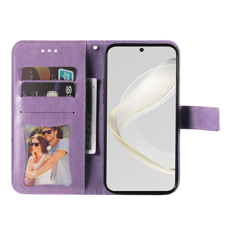 เคสโทรศัพท์หนังลายนูนดอกไม้ 7 กลีบ, For Huawei nova 11 Pro, For Huawei nova 11