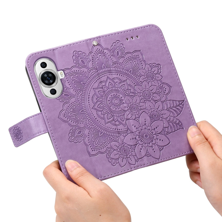 เคสโทรศัพท์หนังลายนูนดอกไม้ 7 กลีบ, For Huawei nova 11 Pro, For Huawei nova 11
