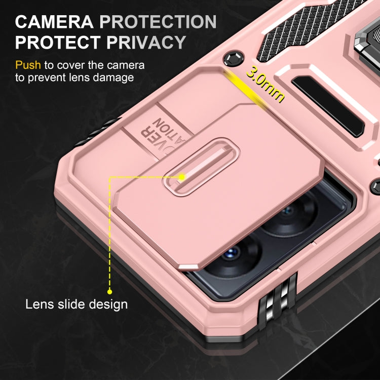 เคสโทรศัพท์ Armor PC + TPU Camera Shield, For OPPO A57 4G, For OPPO A77 4G