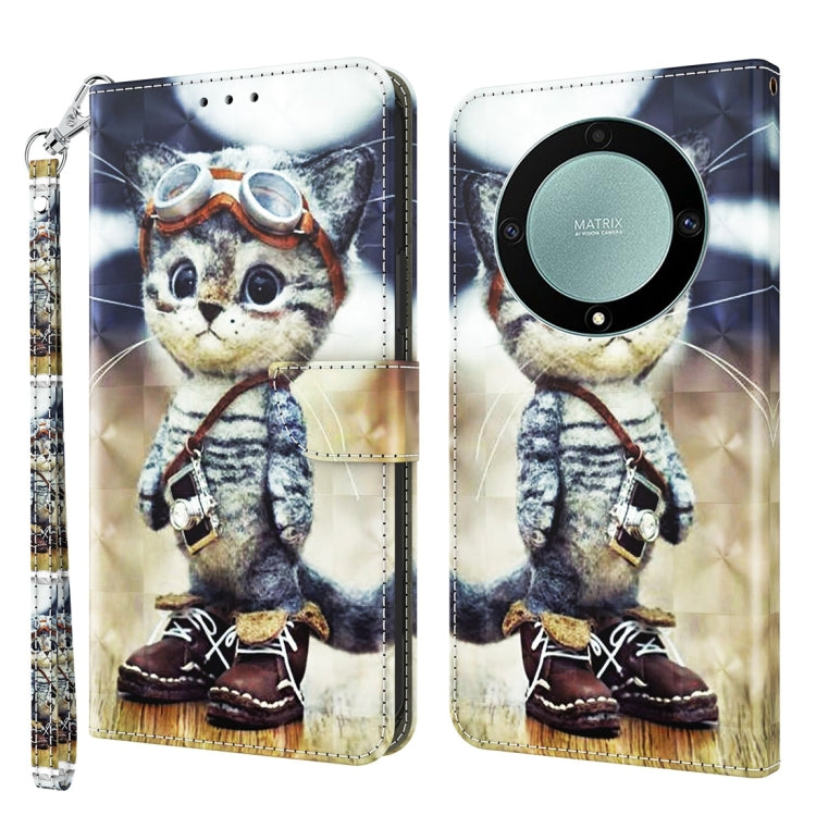 เคสโทรศัพท์หนังลายเพ้นท์ 3 มิติ, For Honor Magic5 Lite