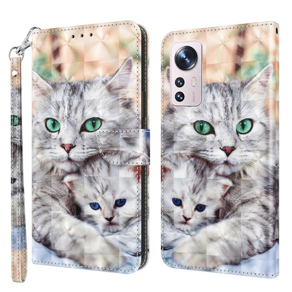 เคสโทรศัพท์หนังลายเพ้นท์ 3 มิติ, For Xiaomi Redmi Note  12 Pro+ 5G Global, For Xiaomi 12 Pro, For Xiaomi 12, For Xiaomi Redmi Note 10 Pro
