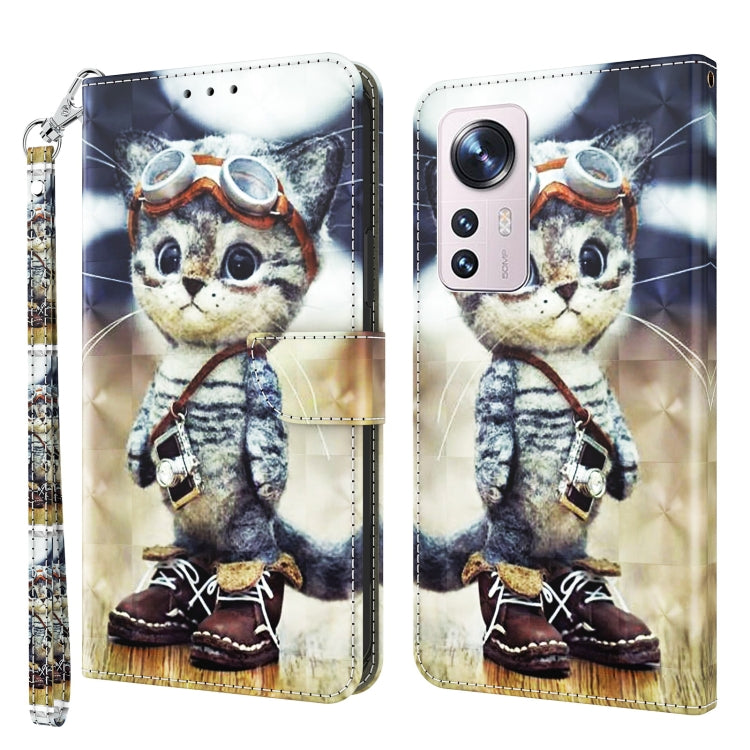 เคสโทรศัพท์หนังลายเพ้นท์ 3 มิติ, For Xiaomi Redmi Note  12 Pro+ 5G Global, For Xiaomi 12 Pro, For Xiaomi 12, For Xiaomi Redmi Note 10 Pro