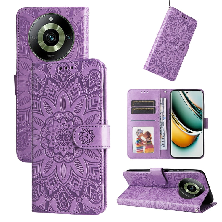 เคสโทรศัพท์หนังลายดอกทานตะวัน, For Realme 12 Pro+, For Realme C67 4G Global, For Realme C67 Global / 11 5G Taiwan Version, For Realme 11 4G Global, For Realme C53 / Narzo N53, For Realme 11, For Realme 11 Pro / 11 Pro+, For Realme C65 4G, For Realme C55