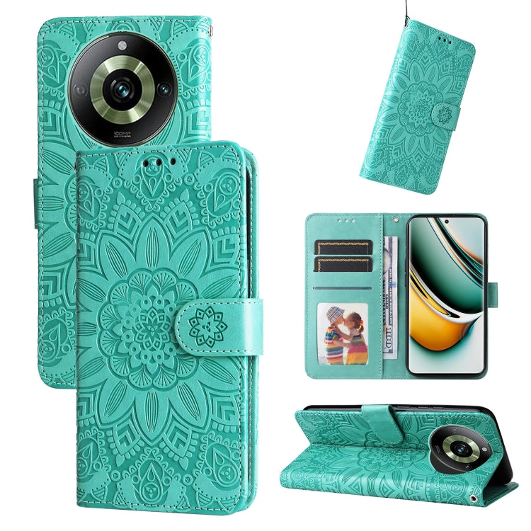 เคสโทรศัพท์หนังลายดอกทานตะวัน, For Realme 12 Pro+, For Realme C67 4G Global, For Realme C67 Global / 11 5G Taiwan Version, For Realme 11 4G Global, For Realme C53 / Narzo N53, For Realme 11, For Realme 11 Pro / 11 Pro+, For Realme C65 4G, For Realme C55