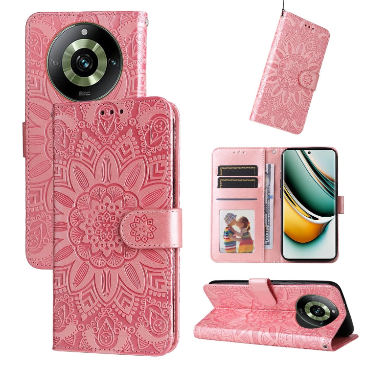 เคสโทรศัพท์หนังลายดอกทานตะวัน, For Realme 12 Pro+, For Realme C67 4G Global, For Realme C67 Global / 11 5G Taiwan Version, For Realme 11 4G Global, For Realme C53 / Narzo N53, For Realme 11, For Realme 11 Pro / 11 Pro+, For Realme C65 4G, For Realme C55