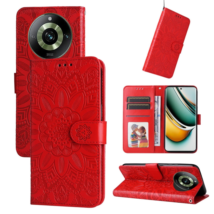เคสโทรศัพท์หนังลายดอกทานตะวัน, For Realme 12 Pro+, For Realme C67 4G Global, For Realme C67 Global / 11 5G Taiwan Version, For Realme 11 4G Global, For Realme C53 / Narzo N53, For Realme 11, For Realme 11 Pro / 11 Pro+, For Realme C65 4G, For Realme C55