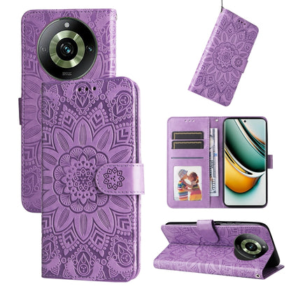 เคสโทรศัพท์หนังลายดอกทานตะวัน, For Realme 12 Pro+, For Realme C67 4G Global, For Realme C67 Global / 11 5G Taiwan Version, For Realme 11 4G Global, For Realme C53 / Narzo N53, For Realme 11, For Realme 11 Pro / 11 Pro+, For Realme C65 4G, For Realme C55