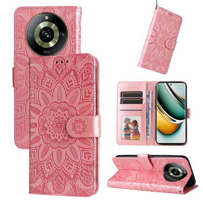 เคสโทรศัพท์หนังลายดอกทานตะวัน, For Realme 12 Pro+, For Realme C67 4G Global, For Realme C67 Global / 11 5G Taiwan Version, For Realme 11 4G Global, For Realme C53 / Narzo N53, For Realme 11, For Realme 11 Pro / 11 Pro+, For Realme C65 4G, For Realme C55