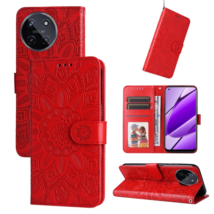 เคสโทรศัพท์หนังลายดอกทานตะวัน, For Realme 12 Pro+, For Realme C67 4G Global, For Realme C67 Global / 11 5G Taiwan Version, For Realme 11 4G Global, For Realme C53 / Narzo N53, For Realme 11, For Realme 11 Pro / 11 Pro+, For Realme C65 4G, For Realme C55