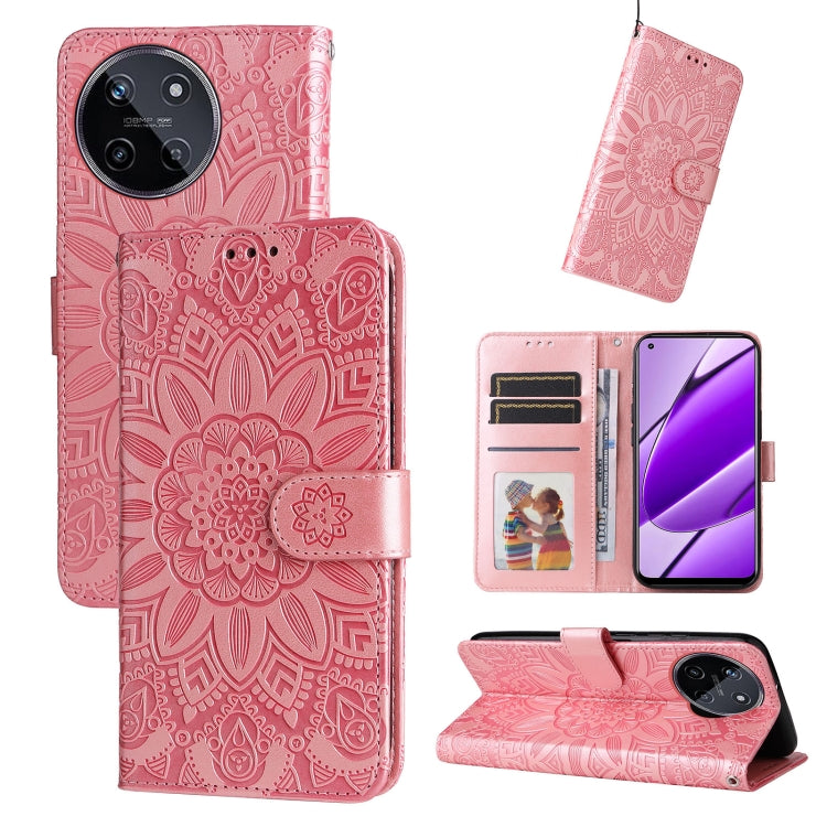 เคสโทรศัพท์หนังลายดอกทานตะวัน, For Realme 12 Pro+, For Realme C67 4G Global, For Realme C67 Global / 11 5G Taiwan Version, For Realme 11 4G Global, For Realme C53 / Narzo N53, For Realme 11, For Realme 11 Pro / 11 Pro+, For Realme C65 4G, For Realme C55