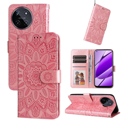 เคสโทรศัพท์หนังลายดอกทานตะวัน, For Realme 12 Pro+, For Realme C67 4G Global, For Realme C67 Global / 11 5G Taiwan Version, For Realme 11 4G Global, For Realme C53 / Narzo N53, For Realme 11, For Realme 11 Pro / 11 Pro+, For Realme C65 4G, For Realme C55