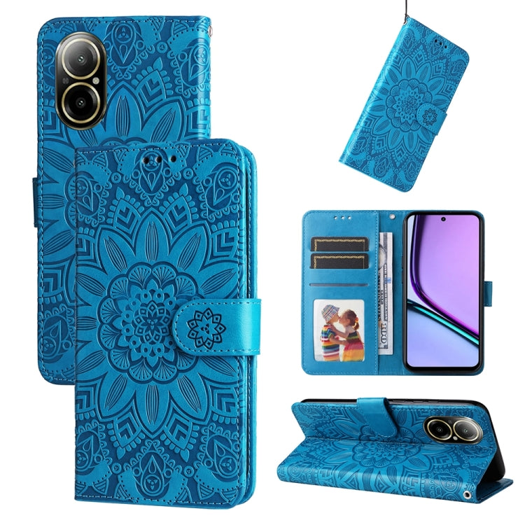 เคสโทรศัพท์หนังลายดอกทานตะวัน, For Realme 12 Pro+, For Realme C67 4G Global, For Realme C67 Global / 11 5G Taiwan Version, For Realme 11 4G Global, For Realme C53 / Narzo N53, For Realme 11, For Realme 11 Pro / 11 Pro+, For Realme C65 4G, For Realme C55