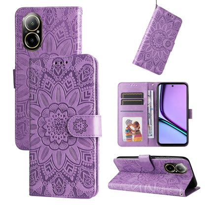 เคสโทรศัพท์หนังลายดอกทานตะวัน, For Realme 12 Pro+, For Realme C67 4G Global, For Realme C67 Global / 11 5G Taiwan Version, For Realme 11 4G Global, For Realme C53 / Narzo N53, For Realme 11, For Realme 11 Pro / 11 Pro+, For Realme C65 4G, For Realme C55