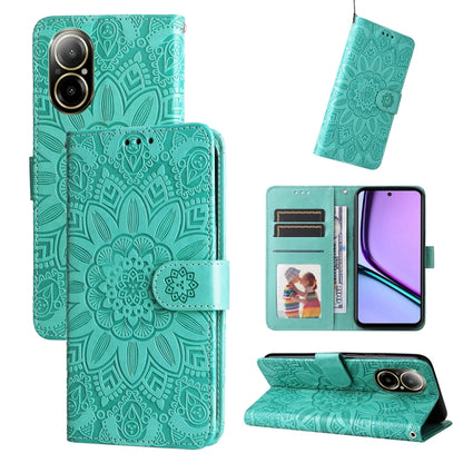 เคสโทรศัพท์หนังลายดอกทานตะวัน, For Realme 12 Pro+, For Realme C67 4G Global, For Realme C67 Global / 11 5G Taiwan Version, For Realme 11 4G Global, For Realme C53 / Narzo N53, For Realme 11, For Realme 11 Pro / 11 Pro+, For Realme C65 4G, For Realme C55
