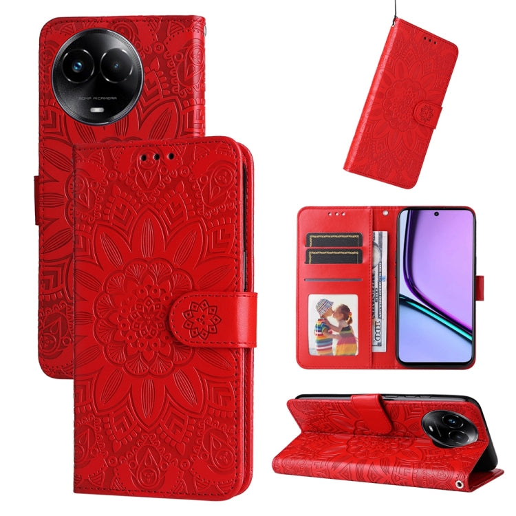 เคสโทรศัพท์หนังลายดอกทานตะวัน, For Realme 12 Pro+, For Realme C67 4G Global, For Realme C67 Global / 11 5G Taiwan Version, For Realme 11 4G Global, For Realme C53 / Narzo N53, For Realme 11, For Realme 11 Pro / 11 Pro+, For Realme C65 4G, For Realme C55
