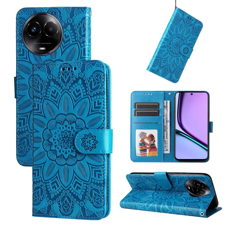 เคสโทรศัพท์หนังลายดอกทานตะวัน, For Realme 12 Pro+, For Realme C67 4G Global, For Realme C67 Global / 11 5G Taiwan Version, For Realme 11 4G Global, For Realme C53 / Narzo N53, For Realme 11, For Realme 11 Pro / 11 Pro+, For Realme C65 4G, For Realme C55