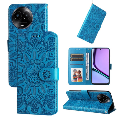 เคสโทรศัพท์หนังลายดอกทานตะวัน, For Realme 12 Pro+, For Realme C67 4G Global, For Realme C67 Global / 11 5G Taiwan Version, For Realme 11 4G Global, For Realme C53 / Narzo N53, For Realme 11, For Realme 11 Pro / 11 Pro+, For Realme C65 4G, For Realme C55