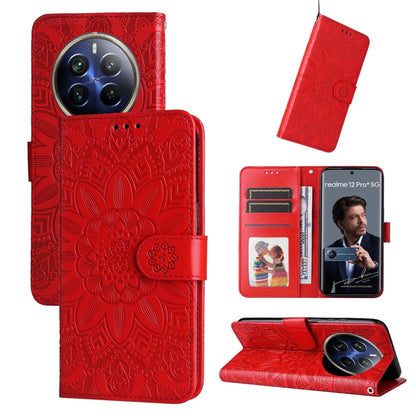 เคสโทรศัพท์หนังลายดอกทานตะวัน, For Realme 12 Pro+, For Realme C67 4G Global, For Realme C67 Global / 11 5G Taiwan Version, For Realme 11 4G Global, For Realme C53 / Narzo N53, For Realme 11, For Realme 11 Pro / 11 Pro+, For Realme C65 4G, For Realme C55