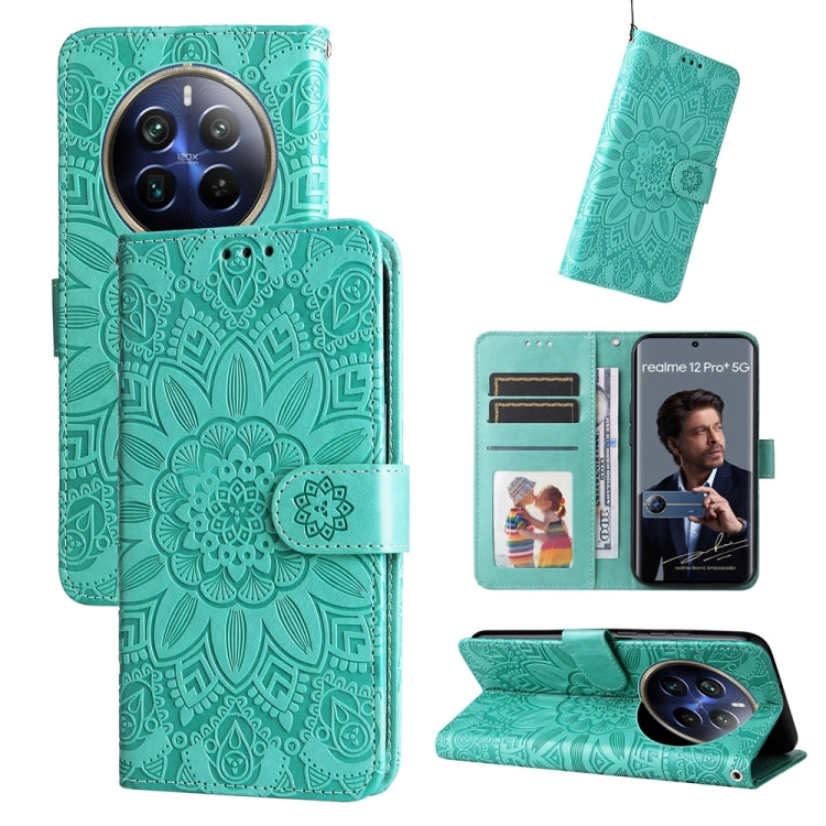 เคสโทรศัพท์หนังลายดอกทานตะวัน, For Realme 12 Pro+, For Realme C67 4G Global, For Realme C67 Global / 11 5G Taiwan Version, For Realme 11 4G Global, For Realme C53 / Narzo N53, For Realme 11, For Realme 11 Pro / 11 Pro+, For Realme C65 4G, For Realme C55