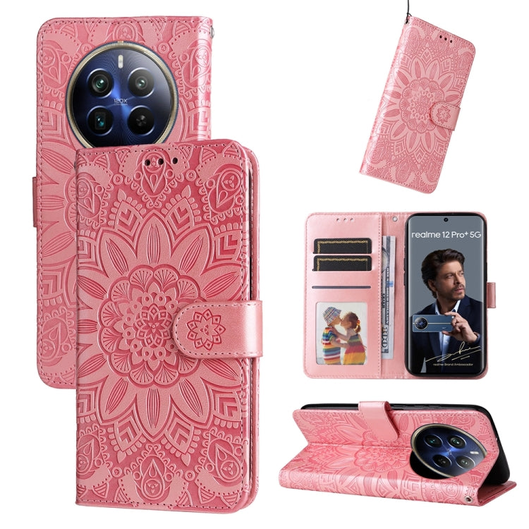เคสโทรศัพท์หนังลายดอกทานตะวัน, For Realme 12 Pro+, For Realme C67 4G Global, For Realme C67 Global / 11 5G Taiwan Version, For Realme 11 4G Global, For Realme C53 / Narzo N53, For Realme 11, For Realme 11 Pro / 11 Pro+, For Realme C65 4G, For Realme C55
