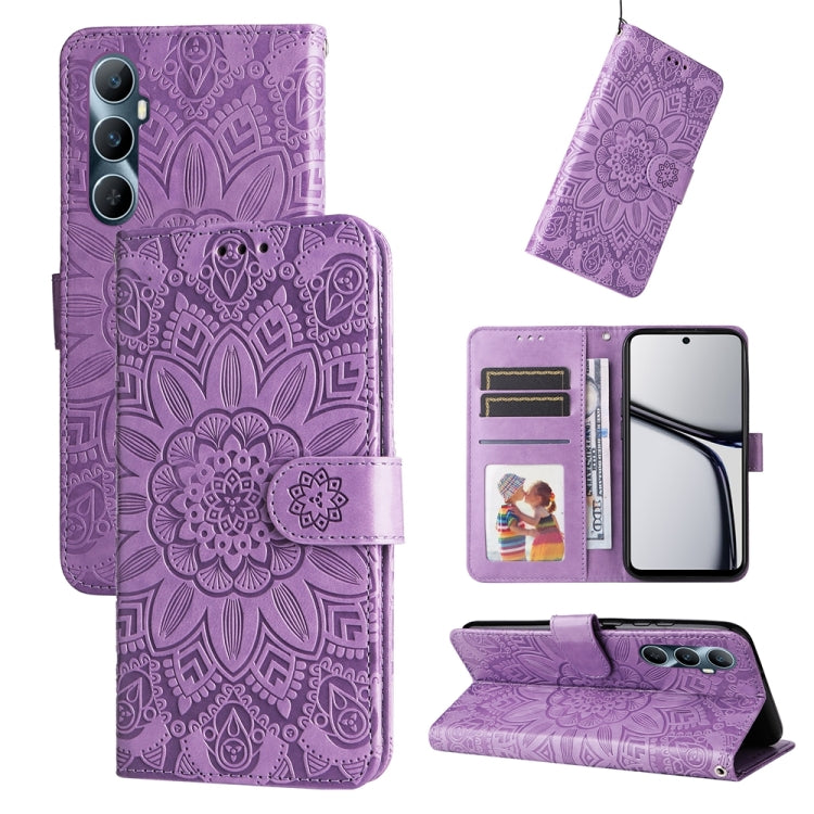 เคสโทรศัพท์หนังลายดอกทานตะวัน, For Realme 12 Pro+, For Realme C67 4G Global, For Realme C67 Global / 11 5G Taiwan Version, For Realme 11 4G Global, For Realme C53 / Narzo N53, For Realme 11, For Realme 11 Pro / 11 Pro+, For Realme C65 4G, For Realme C55