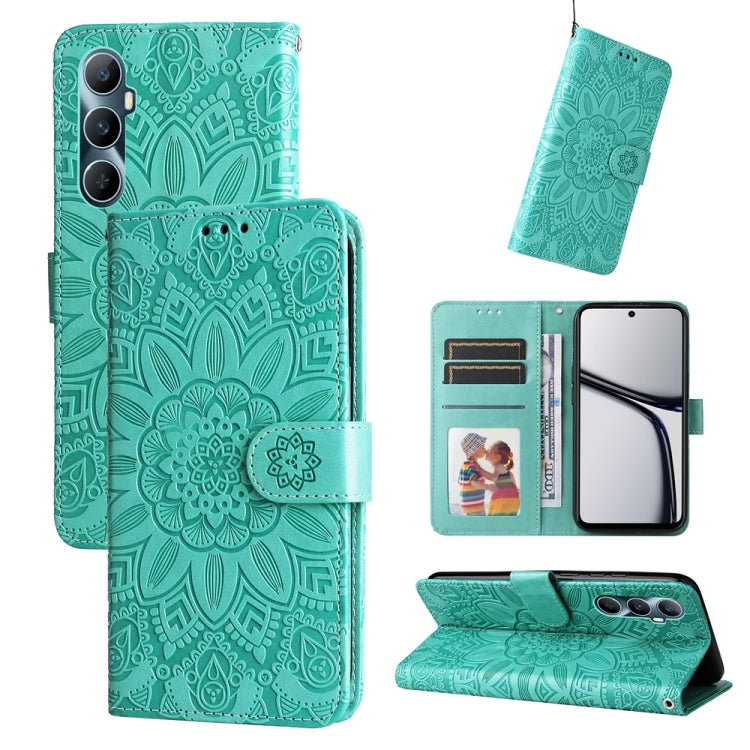 เคสโทรศัพท์หนังลายดอกทานตะวัน, For Realme 12 Pro+, For Realme C67 4G Global, For Realme C67 Global / 11 5G Taiwan Version, For Realme 11 4G Global, For Realme C53 / Narzo N53, For Realme 11, For Realme 11 Pro / 11 Pro+, For Realme C65 4G, For Realme C55