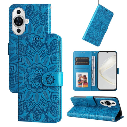 เคสโทรศัพท์หนังดอกทานตะวันลายนูน, For Huawei nova 11