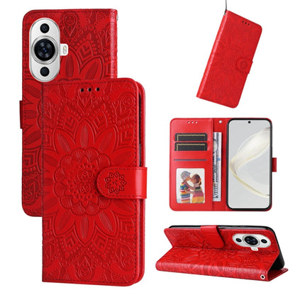 เคสโทรศัพท์หนังดอกทานตะวันลายนูน, For Huawei nova 13 Pro, For Huawei nova 13 / nova 12, For Huawei Enjoy 70 Pro, For Huawei Enjoy 70, For Huawei nova 11 SE, For Huawei nova 12 Pro, For Huawei Mate 60, For Huawei Mate 60 Pro, For Huawei nova 11 Pro