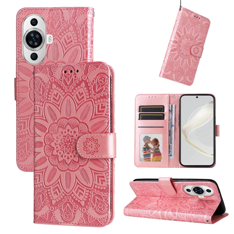 เคสโทรศัพท์หนังดอกทานตะวันลายนูน, For Huawei nova 13 Pro, For Huawei nova 13 / nova 12, For Huawei Enjoy 70 Pro, For Huawei Enjoy 70, For Huawei nova 11 SE, For Huawei nova 12 Pro, For Huawei Mate 60, For Huawei Mate 60 Pro, For Huawei nova 11 Pro
