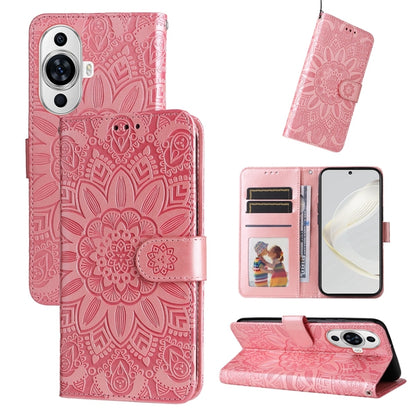 เคสโทรศัพท์หนังดอกทานตะวันลายนูน, For Huawei nova 13 Pro, For Huawei nova 13 / nova 12, For Huawei Enjoy 70 Pro, For Huawei Enjoy 70, For Huawei nova 11 SE, For Huawei nova 12 Pro, For Huawei Mate 60, For Huawei Mate 60 Pro, For Huawei nova 11 Pro