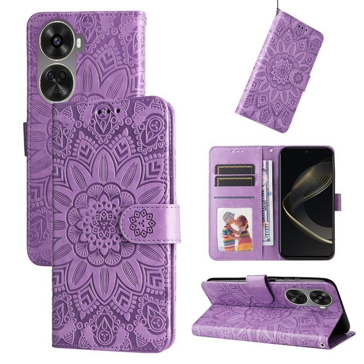 เคสโทรศัพท์หนังดอกทานตะวันลายนูน, For Huawei nova 13 Pro, For Huawei nova 13 / nova 12, For Huawei Enjoy 70 Pro, For Huawei Enjoy 70, For Huawei nova 11 SE, For Huawei nova 12 Pro, For Huawei Mate 60, For Huawei Mate 60 Pro, For Huawei nova 11 Pro