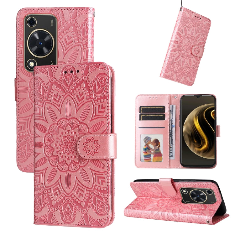เคสโทรศัพท์หนังดอกทานตะวันลายนูน, For Huawei nova 13 Pro, For Huawei nova 13 / nova 12, For Huawei Enjoy 70 Pro, For Huawei Enjoy 70, For Huawei nova 11 SE, For Huawei nova 12 Pro, For Huawei Mate 60, For Huawei Mate 60 Pro, For Huawei nova 11 Pro