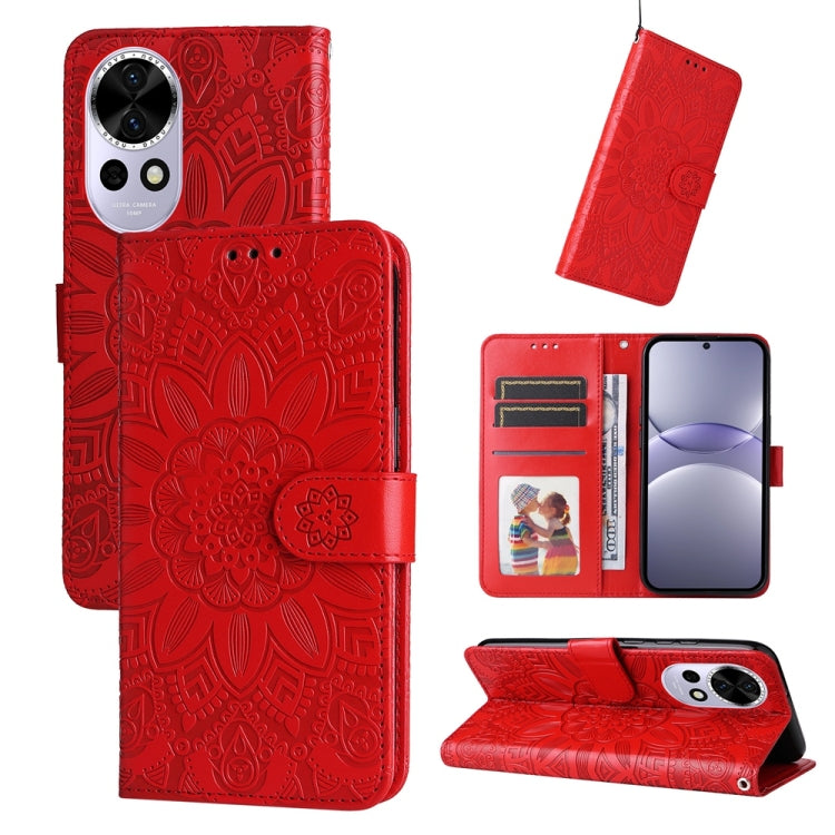 เคสโทรศัพท์หนังดอกทานตะวันลายนูน, For Huawei nova 13 Pro, For Huawei nova 13 / nova 12, For Huawei Enjoy 70 Pro, For Huawei Enjoy 70, For Huawei nova 11 SE, For Huawei nova 12 Pro, For Huawei Mate 60, For Huawei Mate 60 Pro, For Huawei nova 11 Pro