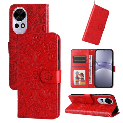 เคสโทรศัพท์หนังดอกทานตะวันลายนูน, For Huawei nova 13 Pro, For Huawei nova 13 / nova 12, For Huawei Enjoy 70 Pro, For Huawei Enjoy 70, For Huawei nova 11 SE, For Huawei nova 12 Pro, For Huawei Mate 60, For Huawei Mate 60 Pro, For Huawei nova 11 Pro
