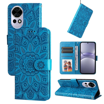 เคสโทรศัพท์หนังดอกทานตะวันลายนูน, For Huawei nova 13 Pro, For Huawei nova 13 / nova 12, For Huawei Enjoy 70 Pro, For Huawei Enjoy 70, For Huawei nova 11 SE, For Huawei nova 12 Pro, For Huawei Mate 60, For Huawei Mate 60 Pro, For Huawei nova 11 Pro