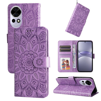 เคสโทรศัพท์หนังดอกทานตะวันลายนูน, For Huawei nova 13 Pro, For Huawei nova 13 / nova 12, For Huawei Enjoy 70 Pro, For Huawei Enjoy 70, For Huawei nova 11 SE, For Huawei nova 12 Pro, For Huawei Mate 60, For Huawei Mate 60 Pro, For Huawei nova 11 Pro