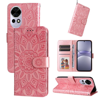เคสโทรศัพท์หนังดอกทานตะวันลายนูน, For Huawei nova 13 Pro, For Huawei nova 13 / nova 12, For Huawei Enjoy 70 Pro, For Huawei Enjoy 70, For Huawei nova 11 SE, For Huawei nova 12 Pro, For Huawei Mate 60, For Huawei Mate 60 Pro, For Huawei nova 11 Pro