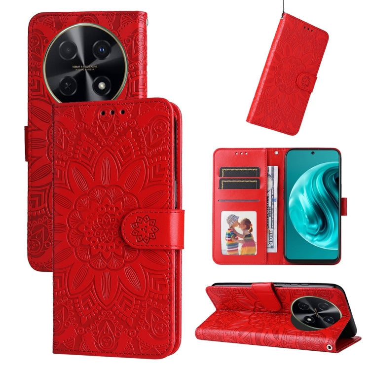 เคสโทรศัพท์หนังดอกทานตะวันลายนูน, For Huawei nova 13 Pro, For Huawei nova 13 / nova 12, For Huawei Enjoy 70 Pro, For Huawei Enjoy 70, For Huawei nova 11 SE, For Huawei nova 12 Pro, For Huawei Mate 60, For Huawei Mate 60 Pro, For Huawei nova 11 Pro