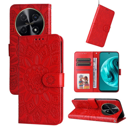 เคสโทรศัพท์หนังดอกทานตะวันลายนูน, For Huawei nova 13 Pro, For Huawei nova 13 / nova 12, For Huawei Enjoy 70 Pro, For Huawei Enjoy 70, For Huawei nova 11 SE, For Huawei nova 12 Pro, For Huawei Mate 60, For Huawei Mate 60 Pro, For Huawei nova 11 Pro