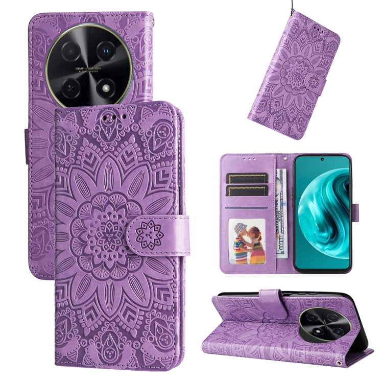 เคสโทรศัพท์หนังดอกทานตะวันลายนูน, For Huawei nova 13 Pro, For Huawei nova 13 / nova 12, For Huawei Enjoy 70 Pro, For Huawei Enjoy 70, For Huawei nova 11 SE, For Huawei nova 12 Pro, For Huawei Mate 60, For Huawei Mate 60 Pro, For Huawei nova 11 Pro