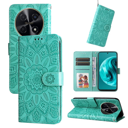 เคสโทรศัพท์หนังดอกทานตะวันลายนูน, For Huawei nova 13 Pro, For Huawei nova 13 / nova 12, For Huawei Enjoy 70 Pro, For Huawei Enjoy 70, For Huawei nova 11 SE, For Huawei nova 12 Pro, For Huawei Mate 60, For Huawei Mate 60 Pro, For Huawei nova 11 Pro
