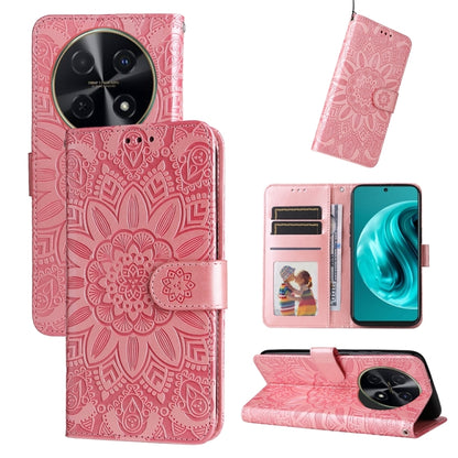 เคสโทรศัพท์หนังดอกทานตะวันลายนูน, For Huawei nova 13 Pro, For Huawei nova 13 / nova 12, For Huawei Enjoy 70 Pro, For Huawei Enjoy 70, For Huawei nova 11 SE, For Huawei nova 12 Pro, For Huawei Mate 60, For Huawei Mate 60 Pro, For Huawei nova 11 Pro