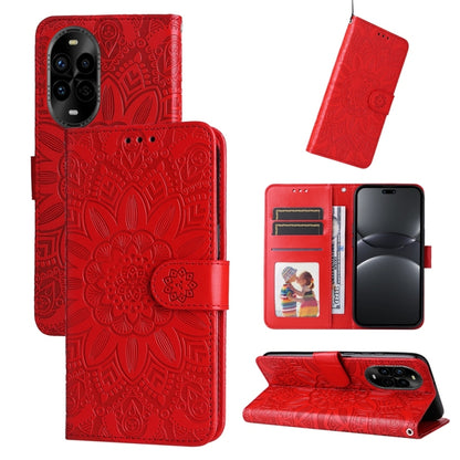 เคสโทรศัพท์หนังดอกทานตะวันลายนูน, For Huawei nova 13 Pro, For Huawei nova 13 / nova 12, For Huawei Enjoy 70 Pro, For Huawei Enjoy 70, For Huawei nova 11 SE, For Huawei nova 12 Pro, For Huawei Mate 60, For Huawei Mate 60 Pro, For Huawei nova 11 Pro